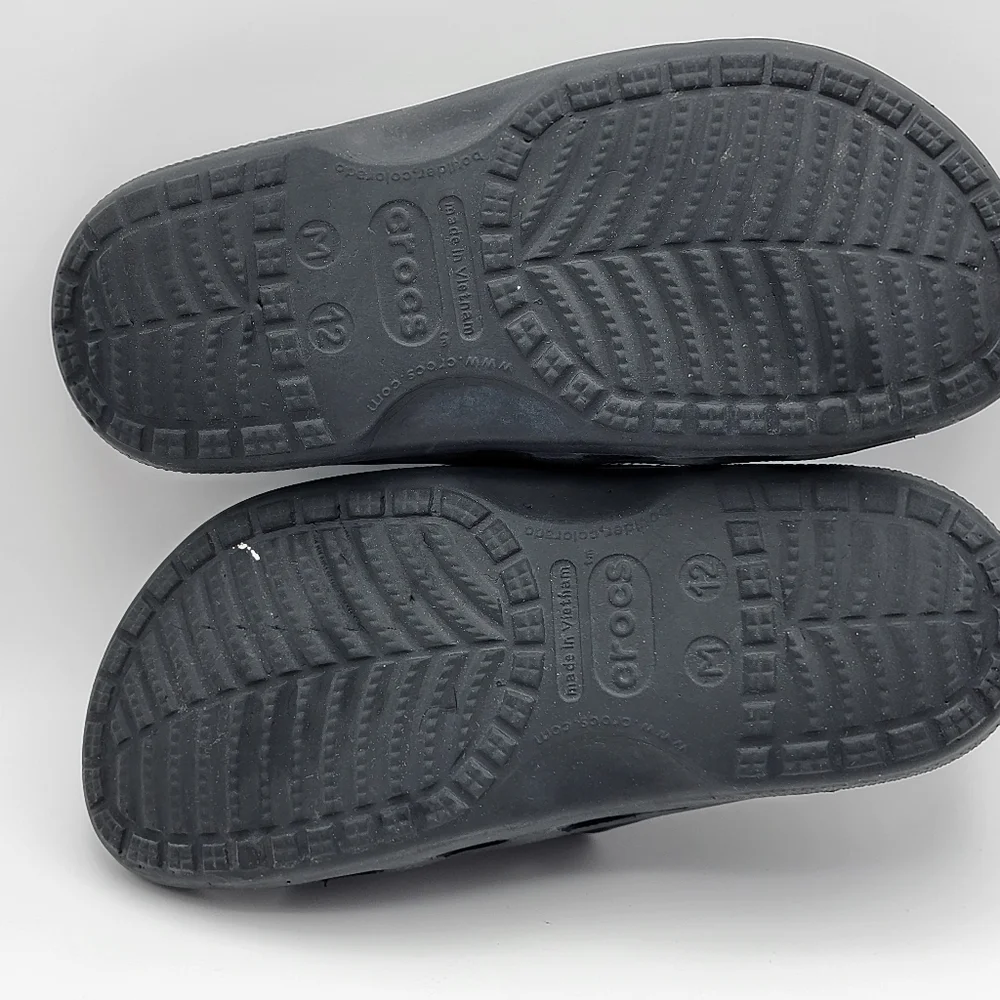 CROCS BAYA BLACK SLIP ON‎ SANDALS MENS Size 12